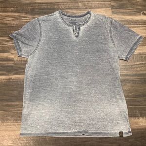 Lucky Brand Faded Navy Blue Tee Mens Size XL